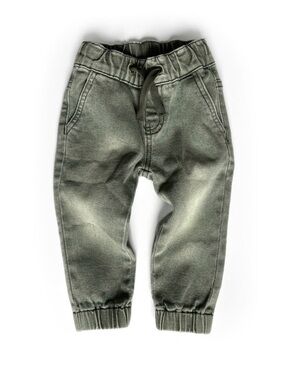 Little Bipsy Toddler Green Wash Stretch Drawstring Chino Jogger Pants - 2-3T